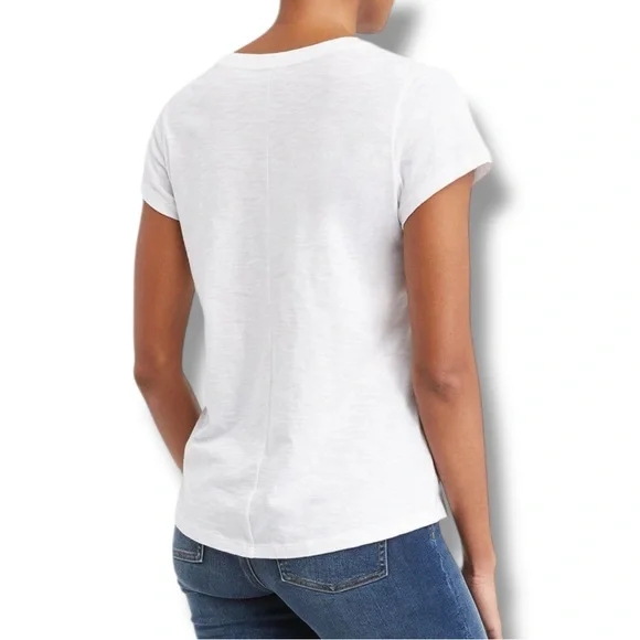 SPANX Pima Cotton V-Neck Tee - White 2X - Picture 2 of 10